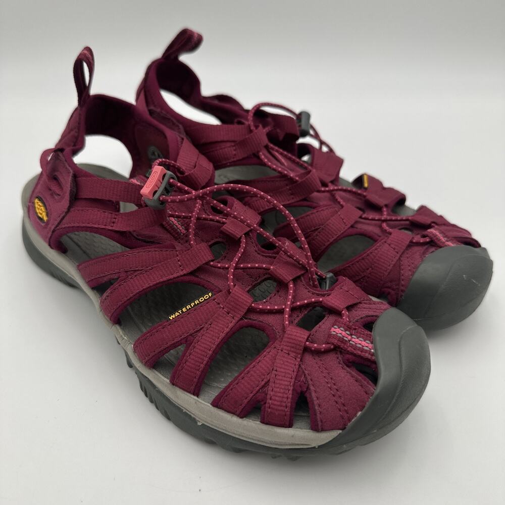 Keen Whisper Hiking Sandals Shoes Women’s 10 Beet Red 1012229 Waterproof